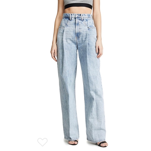 ALEXANDER WANG BRACE Pleated denim Jean size 27 - Picture 3 of 14